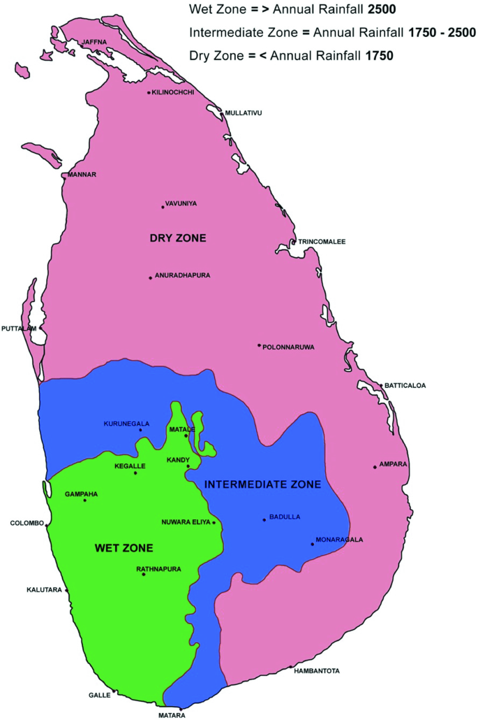 Sri Lanka Climate Zone Map Climate | Springerlink