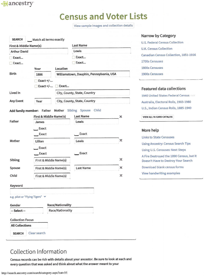 An image with details of the Census and voters list.