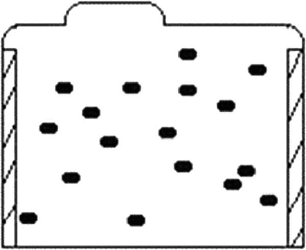 An illustration of a closed file folder where the left and right corners are taped and the randomly spaced holes are scattered in the center.