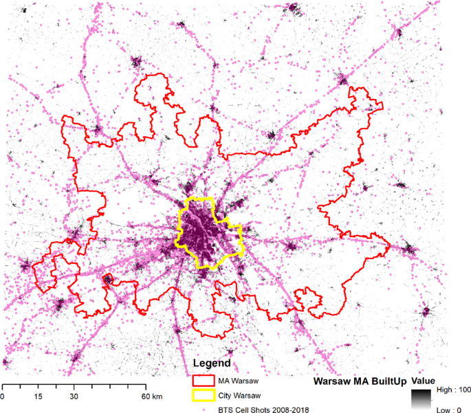 Daily Spatial Footprint of Warsaw Metropolitan Area (Poland