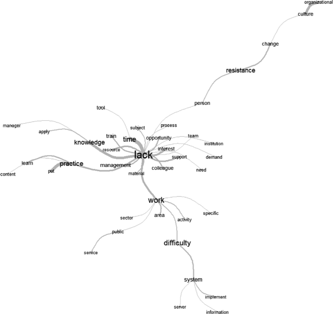 IRaMuTeQ analyses of COPM benefits. (a) Word cloud. (b) Similarity