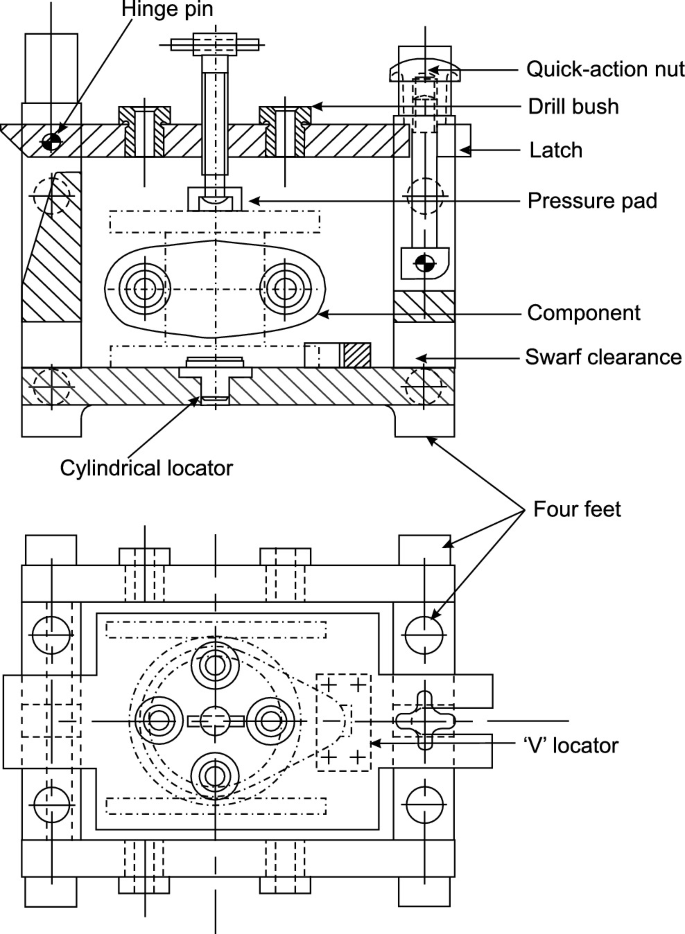 pipe rack drilling jig diagram