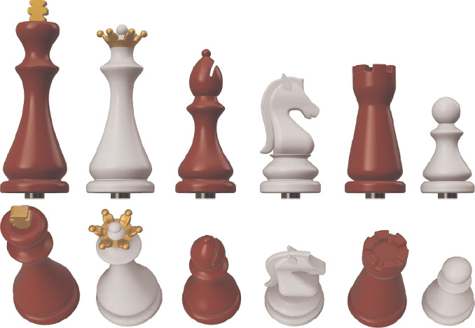 CHess Pieces - Name Shaped 3D model