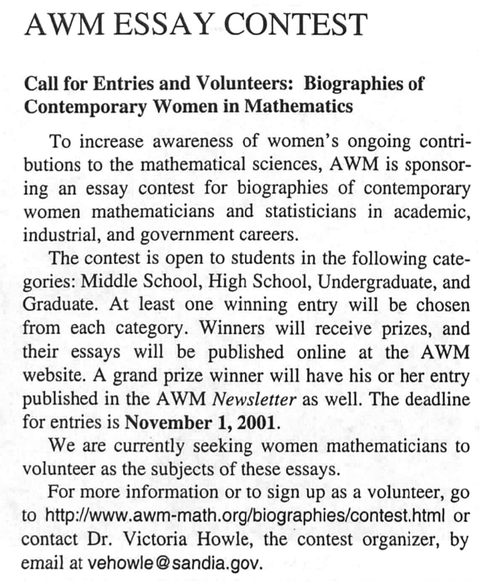 Telling Our Stories: The Essay Contest | Springerlink