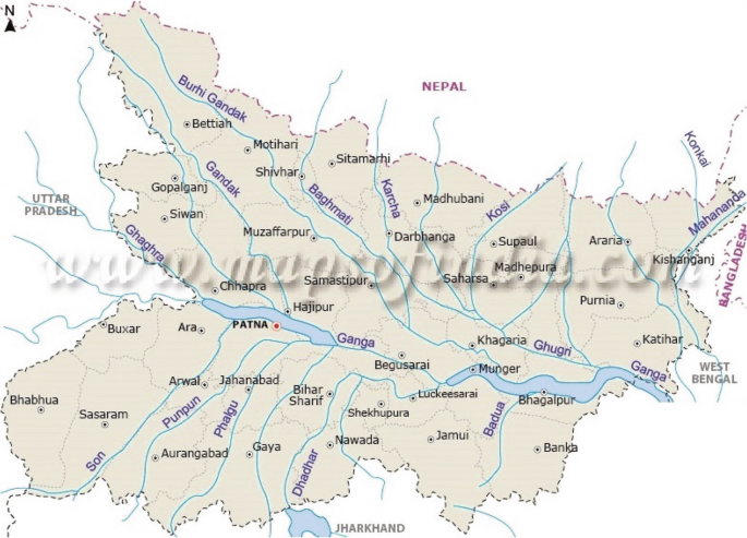 River Of Bihar Map Microbial Water Quality Assessment In River Ganga (Bihar) | Springerlink