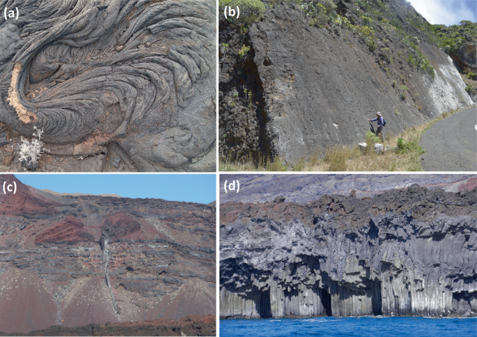 Four geo sites from the El Hierro U G G inventory labeled a, b, c, and d.