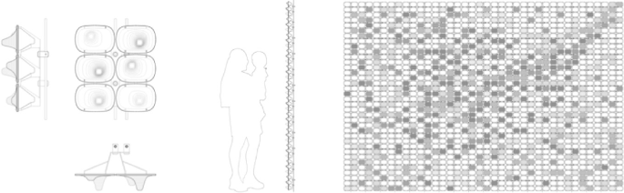 An illustration. On the right is P C Ms aligned vertically and a human figure that holds a child. On the right is a wall with tiles.