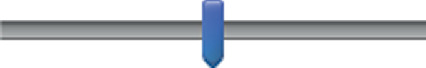 A horizontal rating object along with a vertical slider in the middle. The indicator range is between 3 to 4.