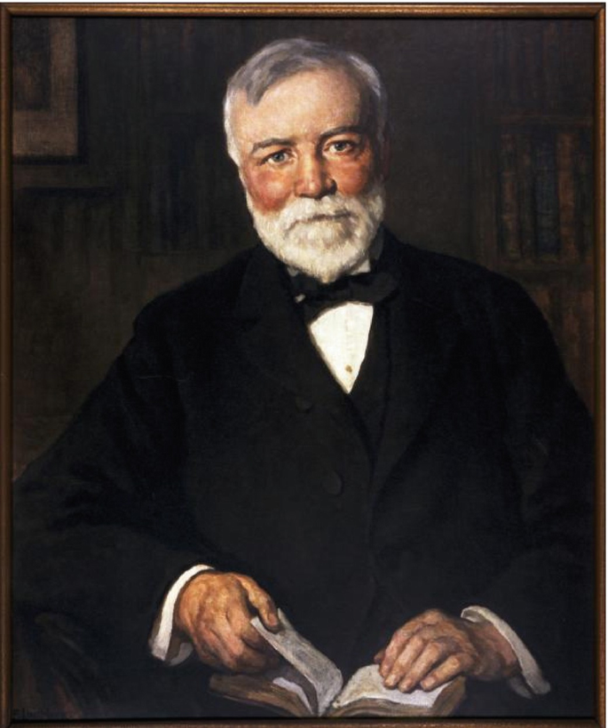 A photo of Andrew Carnegie.