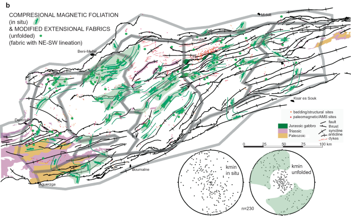 Geodynamic Evolution During the Mesozoic and Cenozoic in the Central High  Atlas of Morocco from Anisotropy of Magnetic Susceptibility