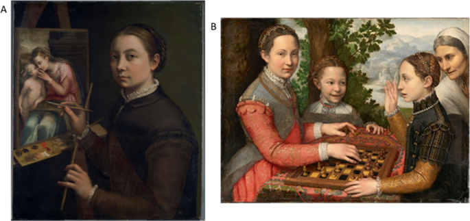 Portrait of the Artist's Sisters Playing Chess by ANGUISSOLA