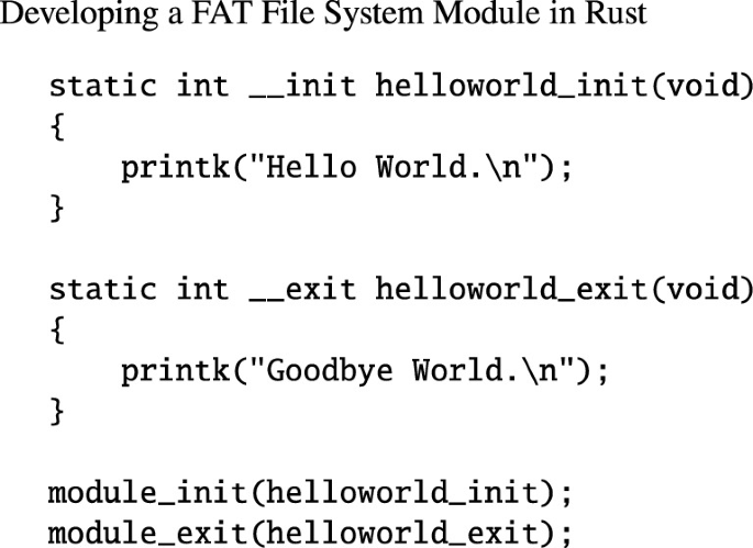The Experience of Developing a FAT File System Module in the Rust  Programming Language | SpringerLink