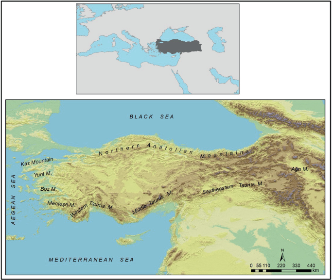 A map highlights Turkiye in the Mediterranean basin where the regions most affected by climate change include western, middle, and southeastern Taurus.