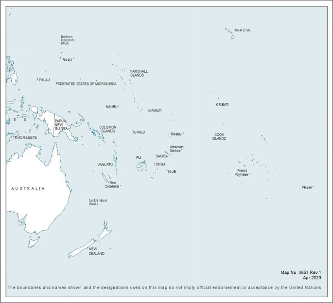 A map of the coast in 22 P I C T Ss marks the proportions of households. The legends are, % pop less than 1, between 1 and 5, between 5 and 10, and more than 10 kilometers from the coast. The regions are Micronesia, Melanesia, and Polynesia. The major proportion of households is less than 1 kilometer.