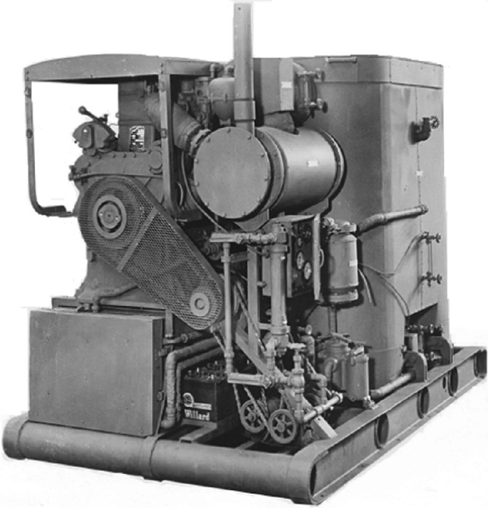 A photograph of a Caribbean M V C with a compressor, heater, and many other parts. It is predominantly used from the 1960s to the 1990s.