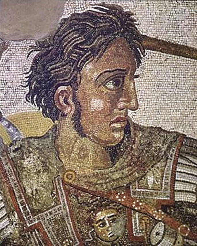 A painting of Alexander the Great.