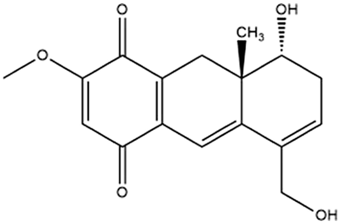 A chemical structure of oncocalyxone A.