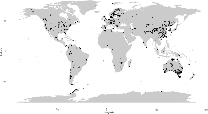 A world map marks samples of global fungi in different parts of the world.