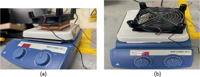 A front and top view of the experimental setup.