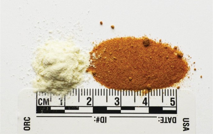 An illustration of the coffee and milk powder samples.