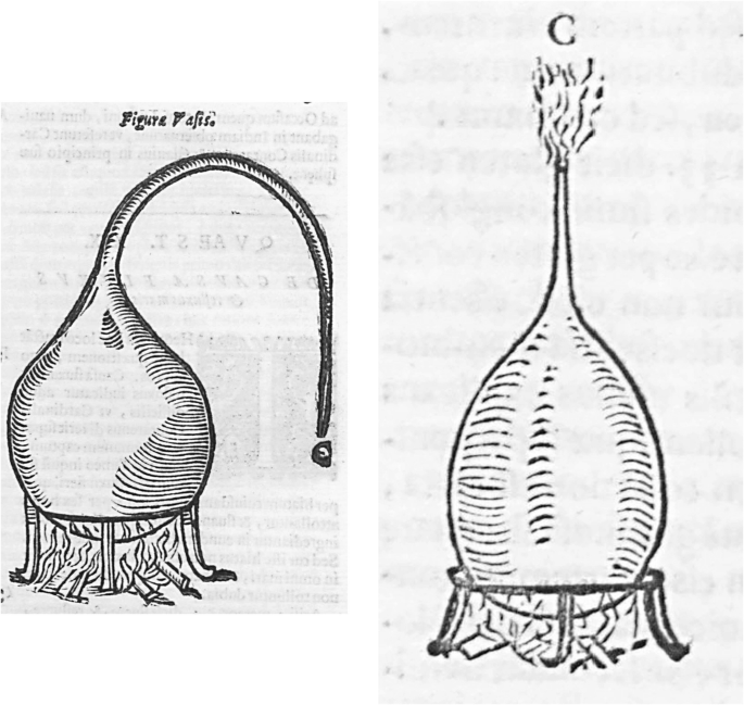 A sketch of inhalators with a bulged body and narrow end to release fumes.