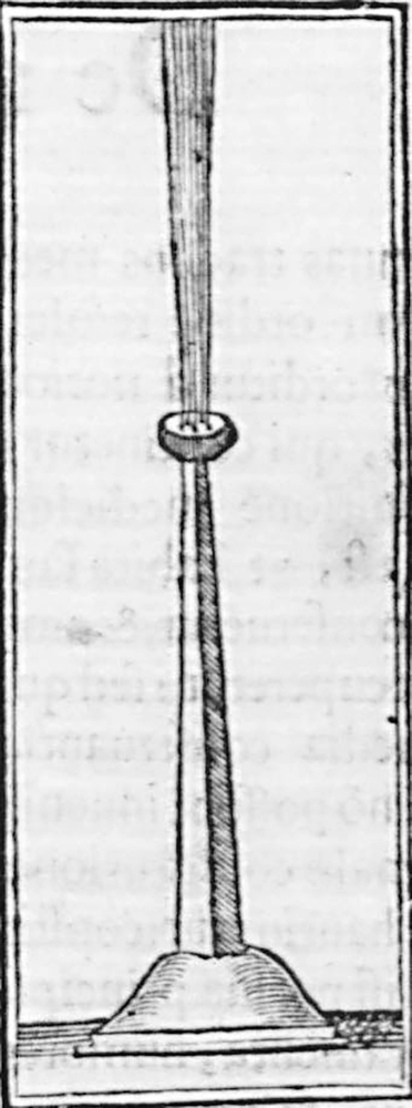 A sketch of the nosebleed stopper with a tie in the center.