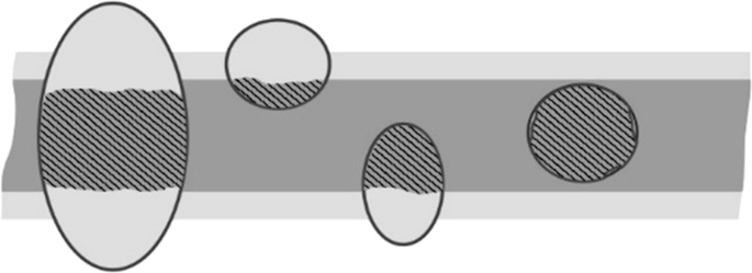 An illustration of protein membranes integrated into the lipid bilayer. The membranes are in an oval shape, and the gray shaded area indicates hydrophobic surfaces.