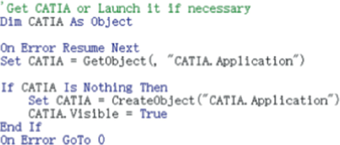 An algorithm for the C A T I A software application.