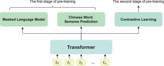 The Masked Language Modeling (MLM) objective as basis for training