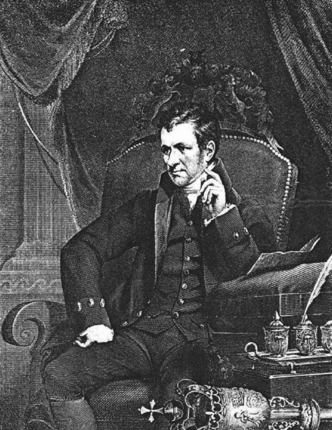 A portrait of Sir Humphry Davy.
