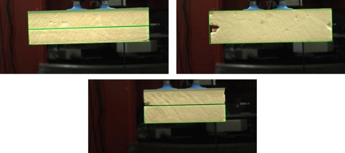 A three-part image depicts a compliant panel with two slots, a panel without a slot, and a damaged plot with a slot.