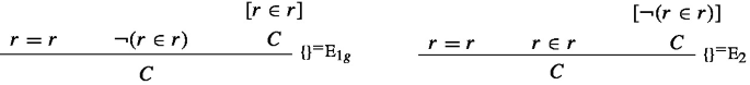 A two-part expression for deriving C using r equals r and r is not an element of r and for r equals r and r is an element of r.