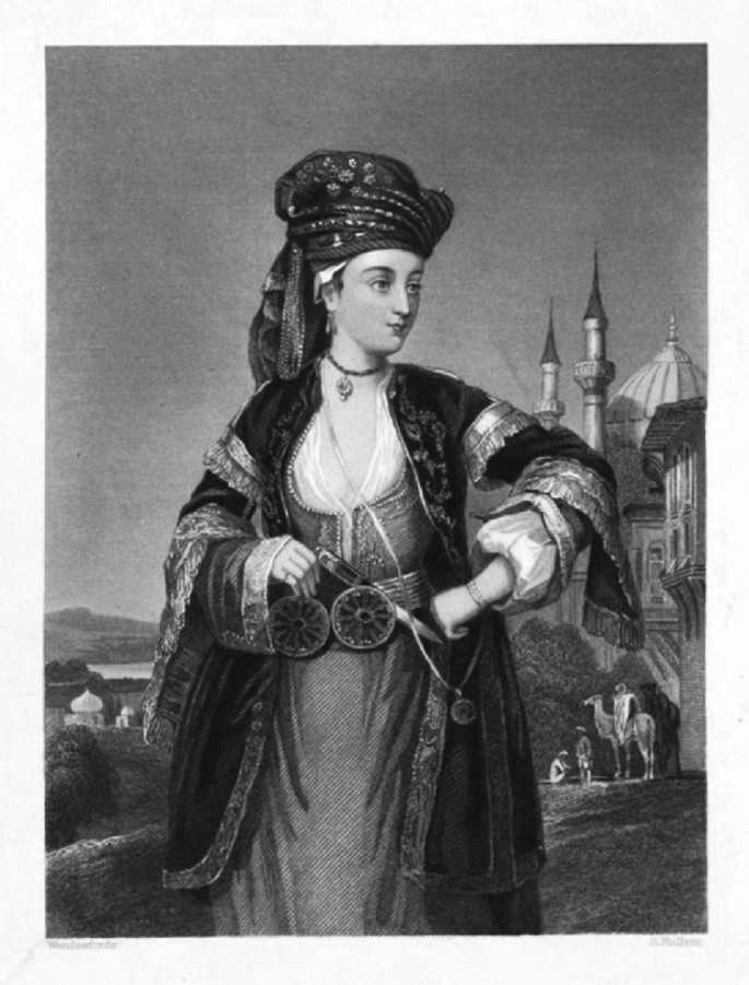 A portrait of Lady Mary Wortley in a Turkish dress.