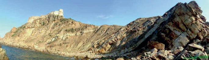 A photograph of the volcanism of Hoggar. The vast detrital sediments of Numidian flysch from a very deep marine environment are highlighted.