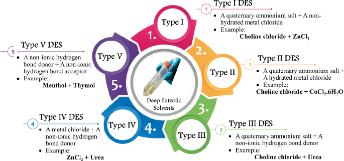 A schematic diagram exhibits the different types of D E S. It includes Type 1 D E S, Type 2 D E S, Type 3 D E S, Type 4 D E S, and Type 5 D E S.