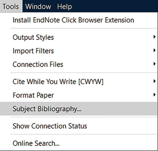 Creating Bibliographies Using EndNote | SpringerLink