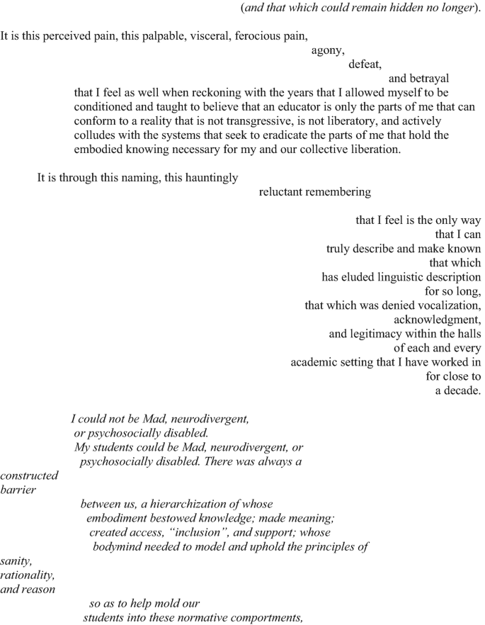 Mad Duo-Ethnographic Poetics in Education: A Rhizomatic Exploration of ...