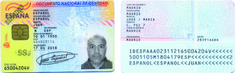 Spain Id Card Number