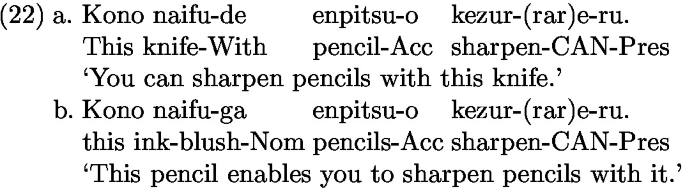 Discontinuity In Potential Sentences In Japanese Springerlink