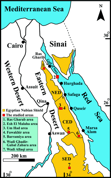 Eastern Desert Egypt Map Tectonics Of The Eastern Desert Of Egypt: Key To Understanding The  Neoproterozoic Evolution Of The Arabian–Nubian Shield (East African Orogen)  | Springerlink