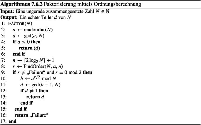 Die Algorithmen von Shor | Springer Nature Link (formerly SpringerLink)