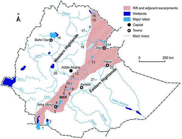 Ethiopia Rift Valley Map Morphometric Characteristics And Hydrology Of Selected Ethiopian Rift Lakes  | Springerlink