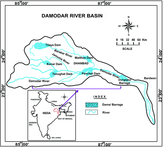 Damodar River In India Map Damodar River Basin: Storehouse Of Indian Coal | Springerlink