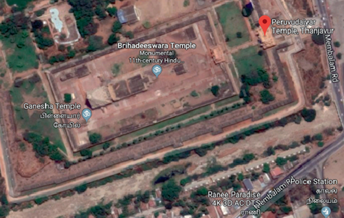 Thanjavur Map Satellite View Engineering Performance Of The Foundation Of Thanjavur Brihadeeswarar  Temple | Springerlink
