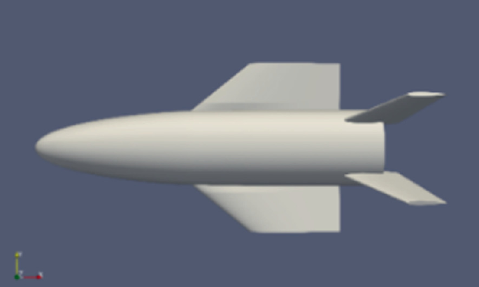 A 3 Dimensional illustration of an airframe with cropped delta wings of high accuracy data 01.