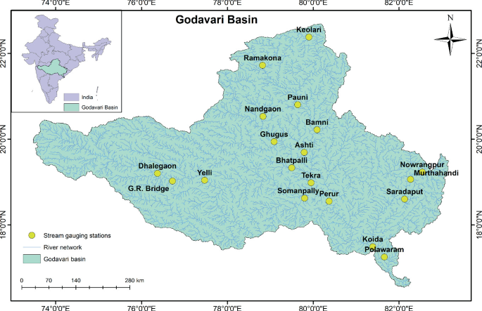 godavari river map