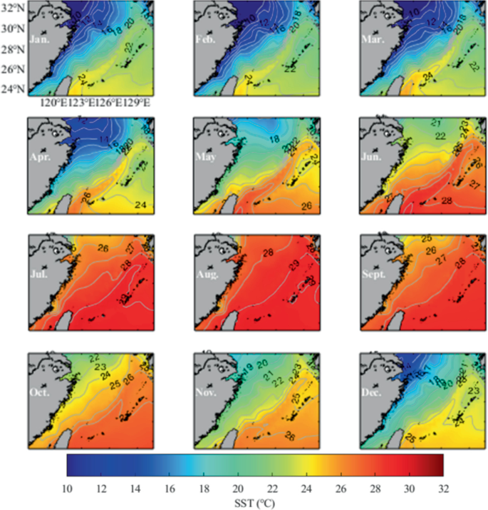 Temporal and Spatial Distribution of Sea Surface Temperature in the ...