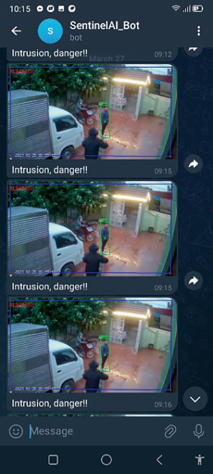 SentinelAI: AI-Based Smart Surveillance Camera System with Telegram  Notifications | Springer Nature Link