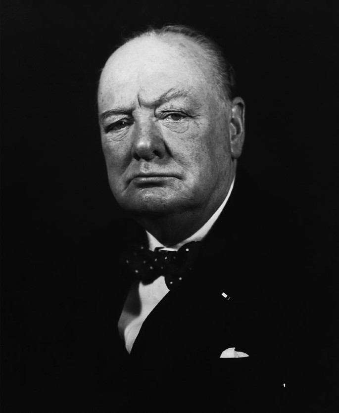 A photo of Sir Winston Churchill.