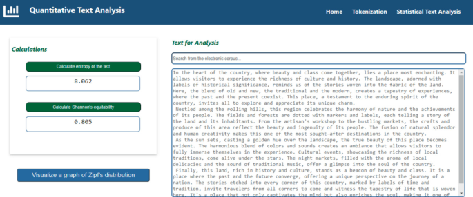 Graph Library For Text Analysis Designing a Web Application for Text Analysis | SpringerLink